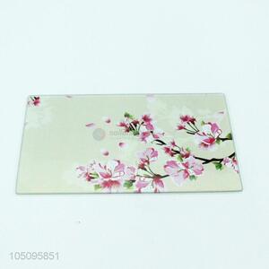 Flower Pattern Glass Chopping Board