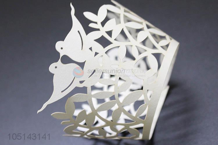 Fashion delicate laser cut paper bottomless cakecup