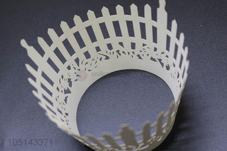 Direct factory delicate laser cut paper bottomless cakecup