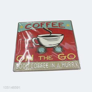 Factory supply coffe bar decoration paiting retro painting