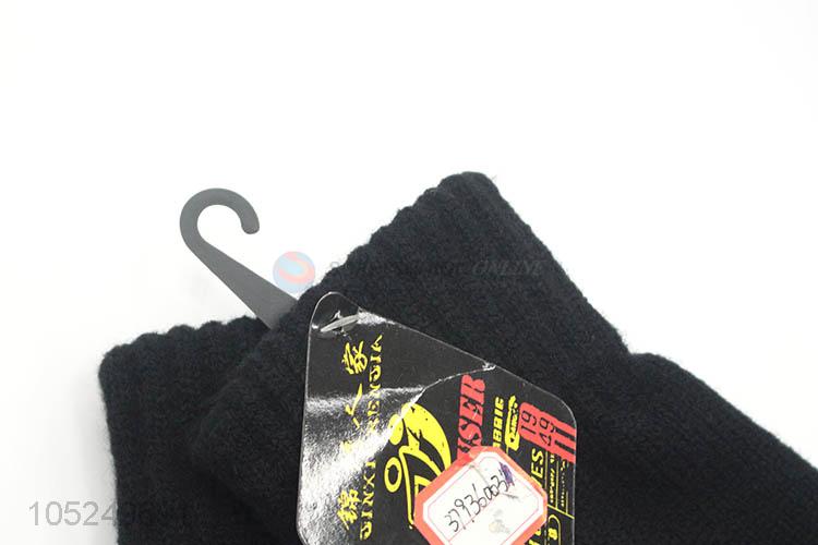 Very Popular Cotton Adult Black Warm Gloves