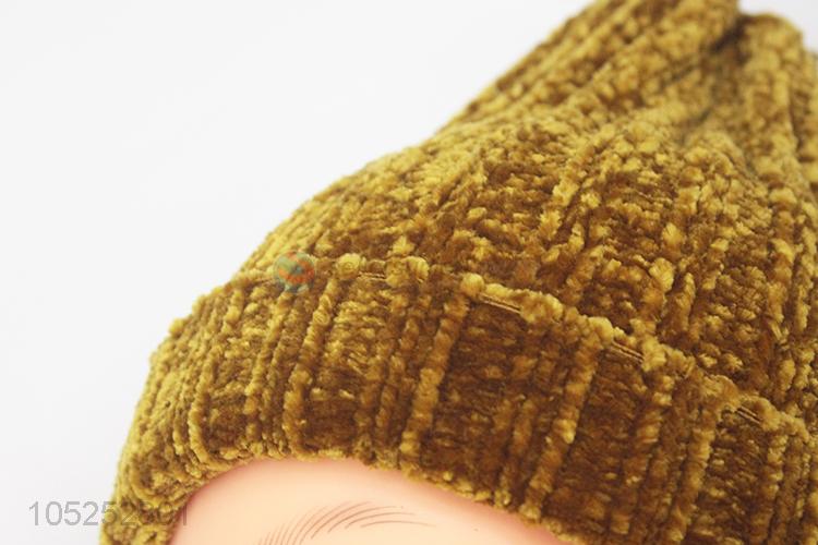 Hot sale cheap ginger chenille hat for women