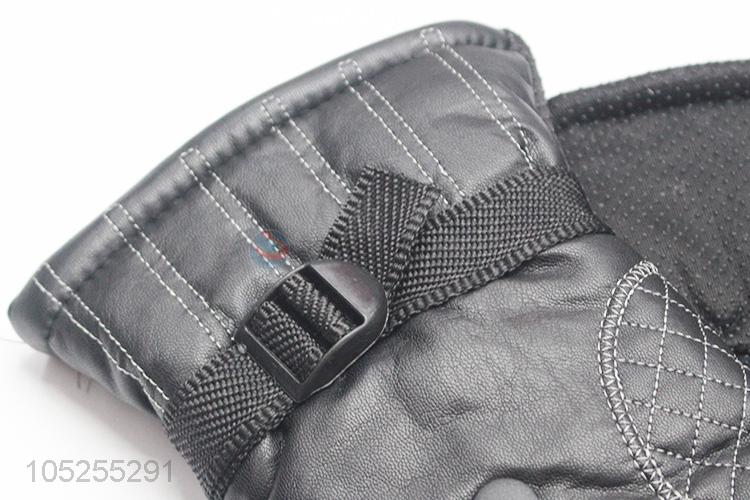 China branded men pu gloves winter warm gloves