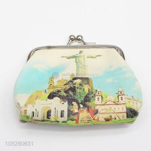 Wholesale Promotion PU Leather Famous Building Pattern Coin Purse,Change Purse