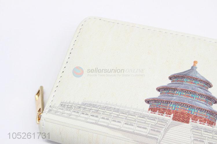 Promotional Temple Of Heaven Pattern Long Checked Women Wallet