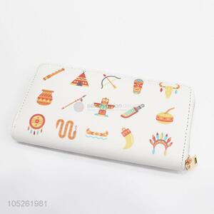 Elegant Cute Pattern Woman Clutch Long Purse PU Leather Wallet