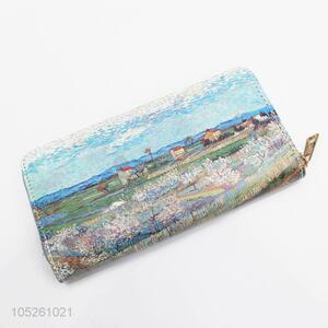 New Promotion Gift Art Painting Purse Ladies Women Wallet