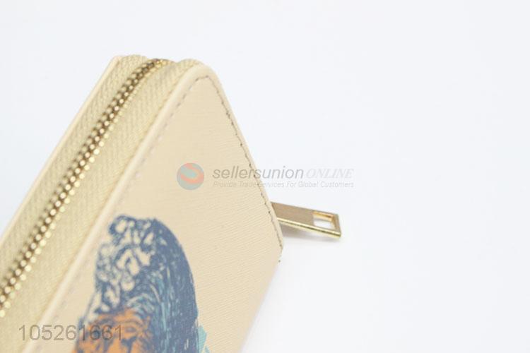 Elegant PU Leather Clutch Bag Long Wallet for Ladies