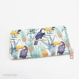 Clutch Ladies Purse PU Leather Cartoon Birds Pattern Women Wallets