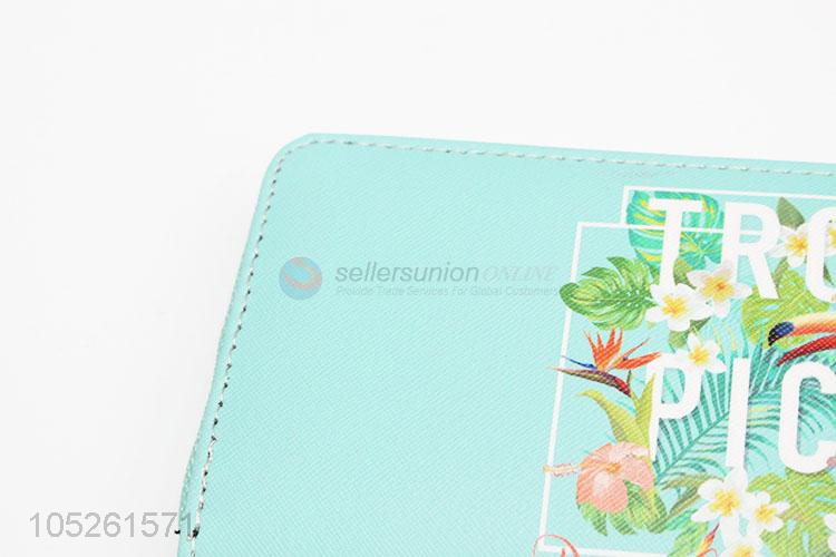 Long Style Women'S Wallet Flower Printed Money Clip