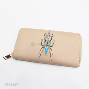 Cartoon Insect Printed Clutch Women Long Zipper Wallet