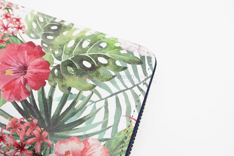 Novelty Gifts Colorful Flower Pattern Long Wallet for Women