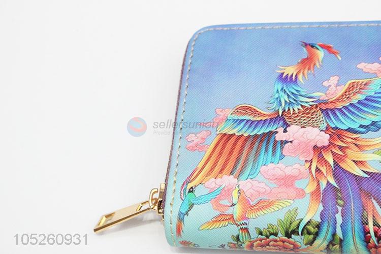 Cartoon Phoenix Pattern Purse/Women Zipper Wallet