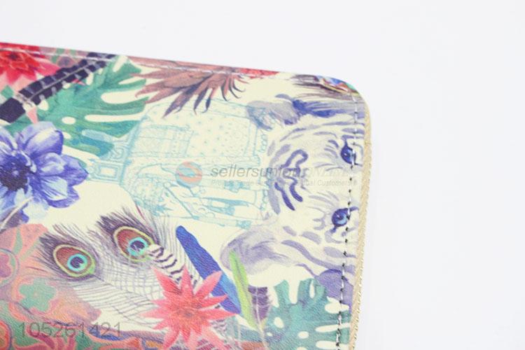 Lady Women Vintage Flower Printed Wallet Purse Clutch Bag Card Holder Wallet