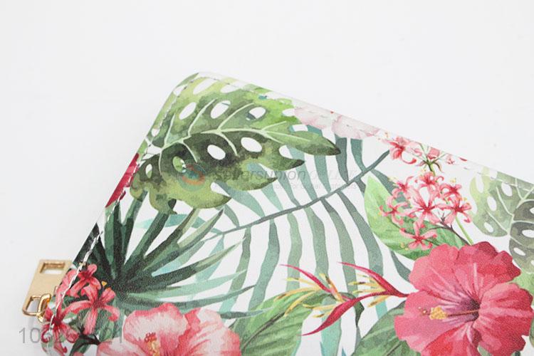 Novelty Gifts Colorful Flower Pattern Long Wallet for Women