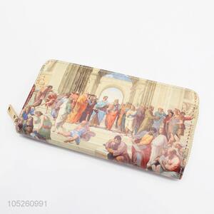 Fashion Women Art Painting Wallet, Ladies Clutch Purse