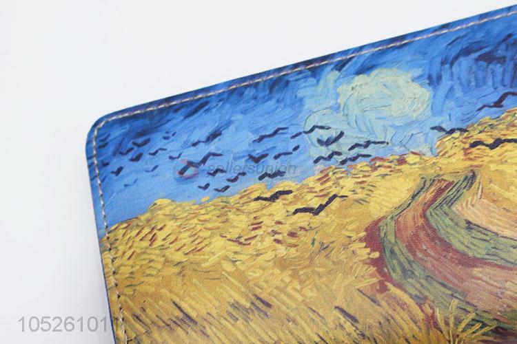 Vegan PU Leather Art Painting Women Clutch Wallet