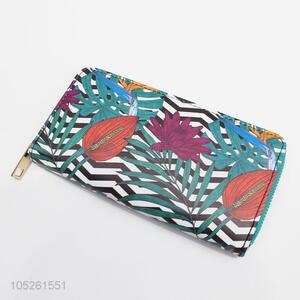 Nice Design Flower Pattern PU Leather Card Holder Wallet Women