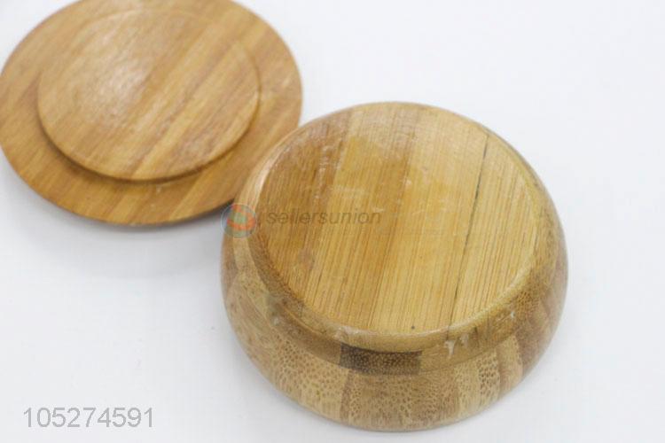 Nice Design Cheap Round Shaped Eco Bamboo Ashtray with Lid