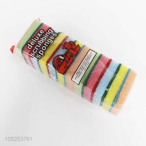 Factory supply 12pcs colorful scrubbing sponges