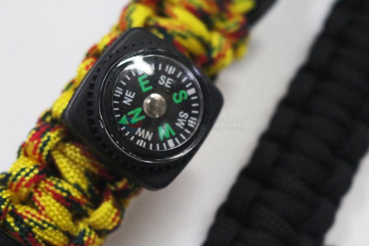 Wholesale multifunction ourdoor survival bracelet watch with compass