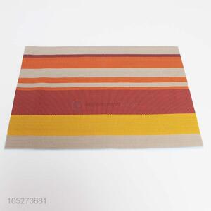 Good sale 2pcs colorful stripes printed pvc placemat