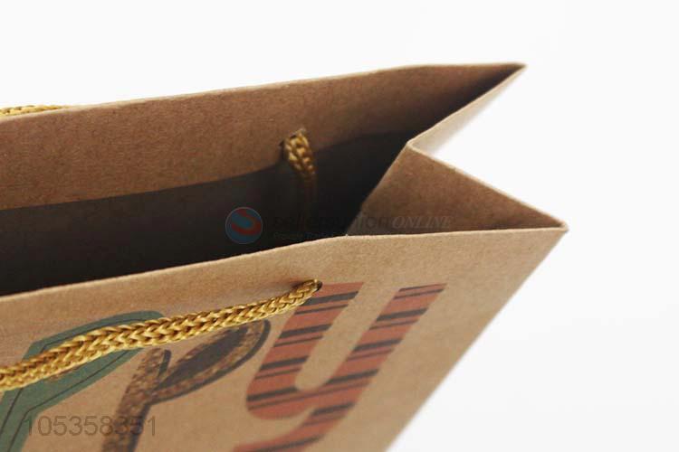 Factory customized recycled gift bag brown kraft paper bag