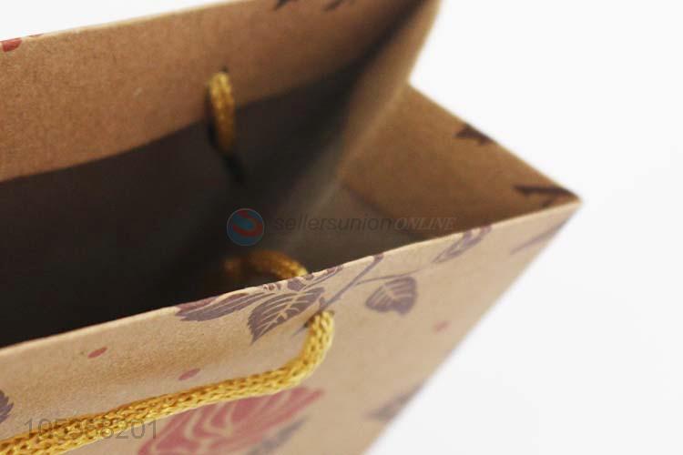 Customized wholesale kraft paper shopping bag gift bag with handle