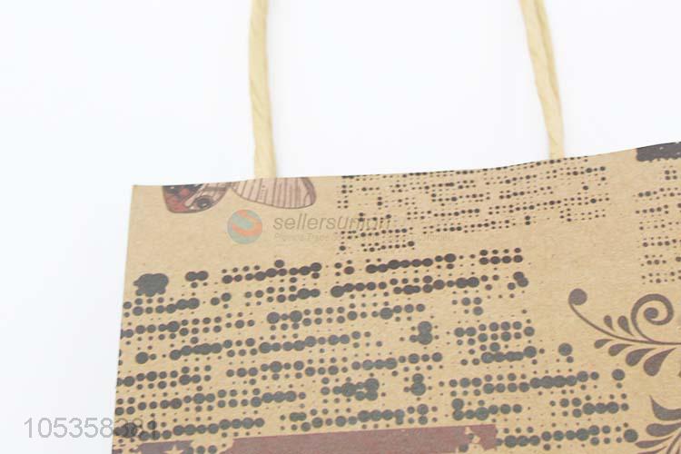 China factory custom logo print kraft paper bag gift bag