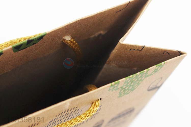 Wholesale new style custom logo print kraft paper bag gift bag