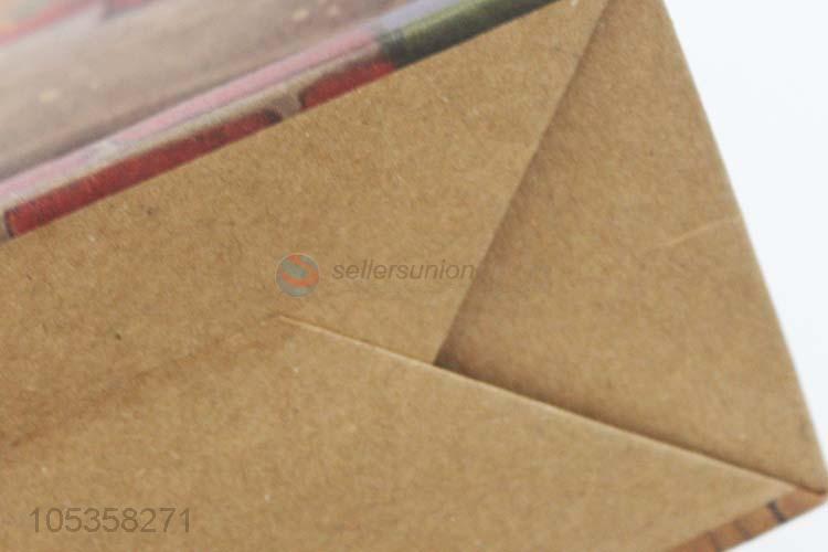 Wholesale custom recycled Christmas gift bag brown kraft paper bag