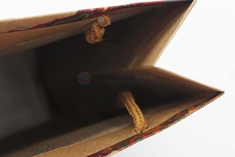 Wholesale custom recycled Christmas gift bag brown kraft paper bag