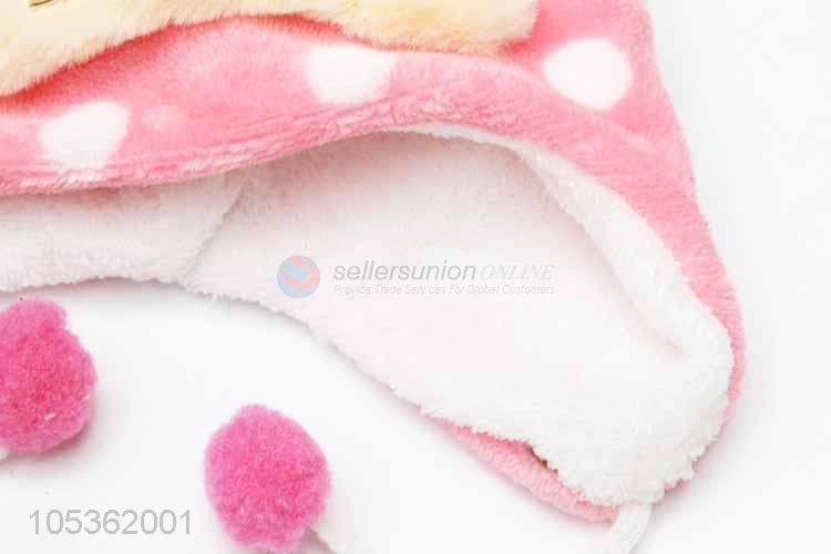 Best Selling Cartoon Infant Toddlers Plush Warm  Hat