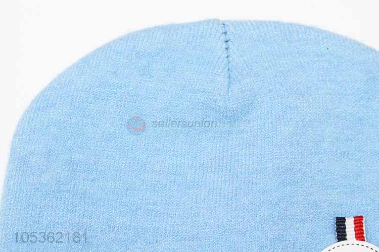 Fashion Style Blue Knitting Cap for Girl Children