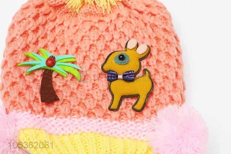 Wholesale Unique Design Plush Hat Children Winter Warm Crochet Headwear