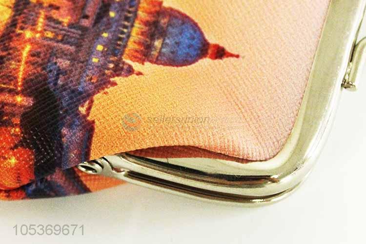 Wholesale Famous Building Printed Lipstick PU Leather Coin Purse