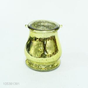 Factory sales metallic glass bottle home decor