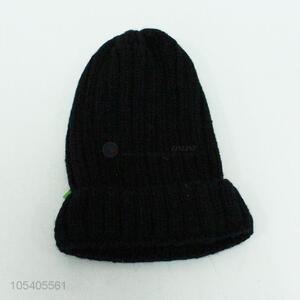Suitable price black knittin cap