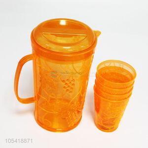 China Factory Supply Plastic Water Jug with 4pcs Cups