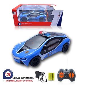 Top quality 1:32 4 ways r/c police car w/ batteries