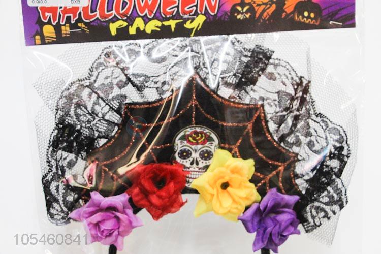 Factory wholesale Halloween supplies flower lace hair clasp