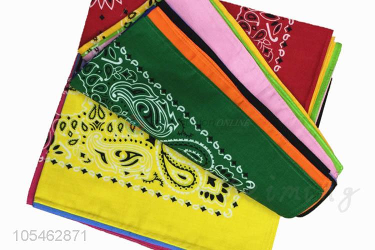 Manufacturer directly supply 55*55cm custom logo cotton kerchief