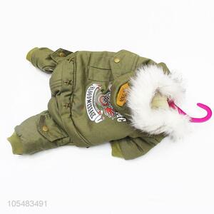 Wholesale new style army green pet winter coat dog apparel