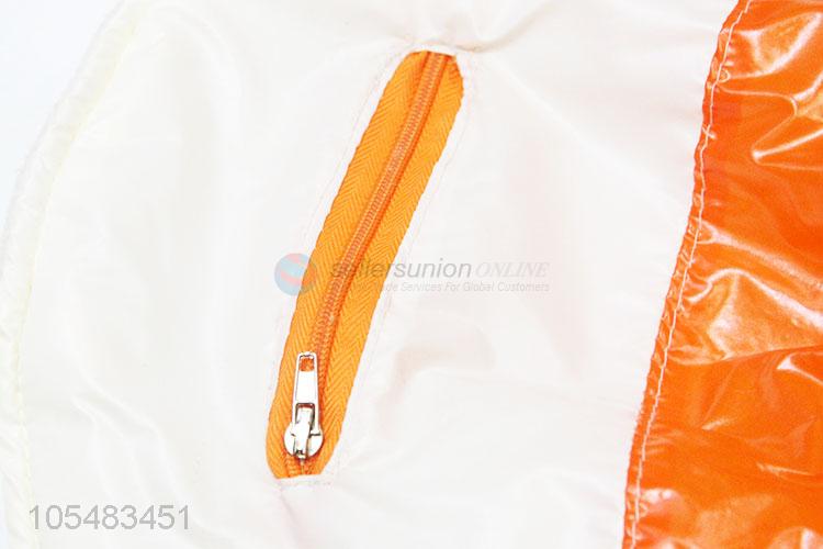 Factory supply white and orange pet winter coat dog apparel