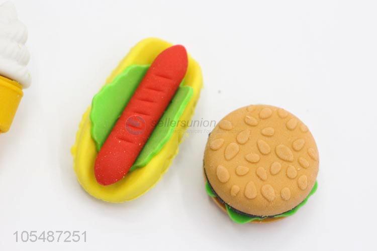 Factory sales dessert shape colorful children erasers