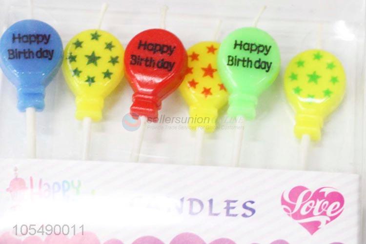 Cute Design Balloon Shape Happy Birthday Candles for Kids