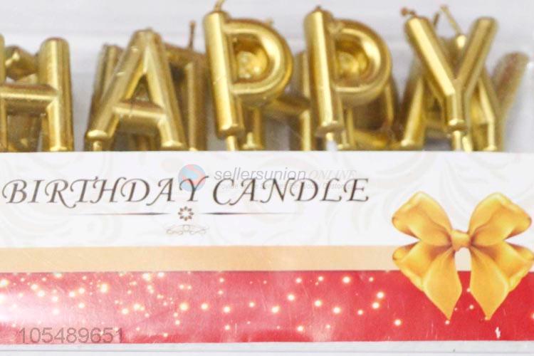 Low Price Gold Happy Birthday Cake Candles For Kids