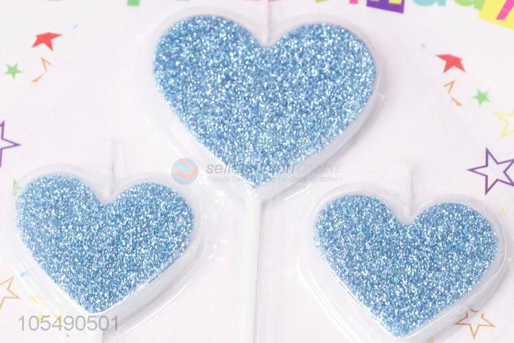 China Factory Supply Bling Love Heart Birthday Cake Candles