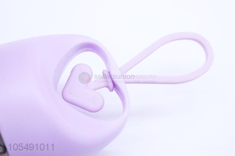 Good quality portable cute silicone glass water bottle