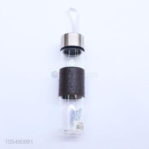 Factory directly sell anti-slip glass water bottle